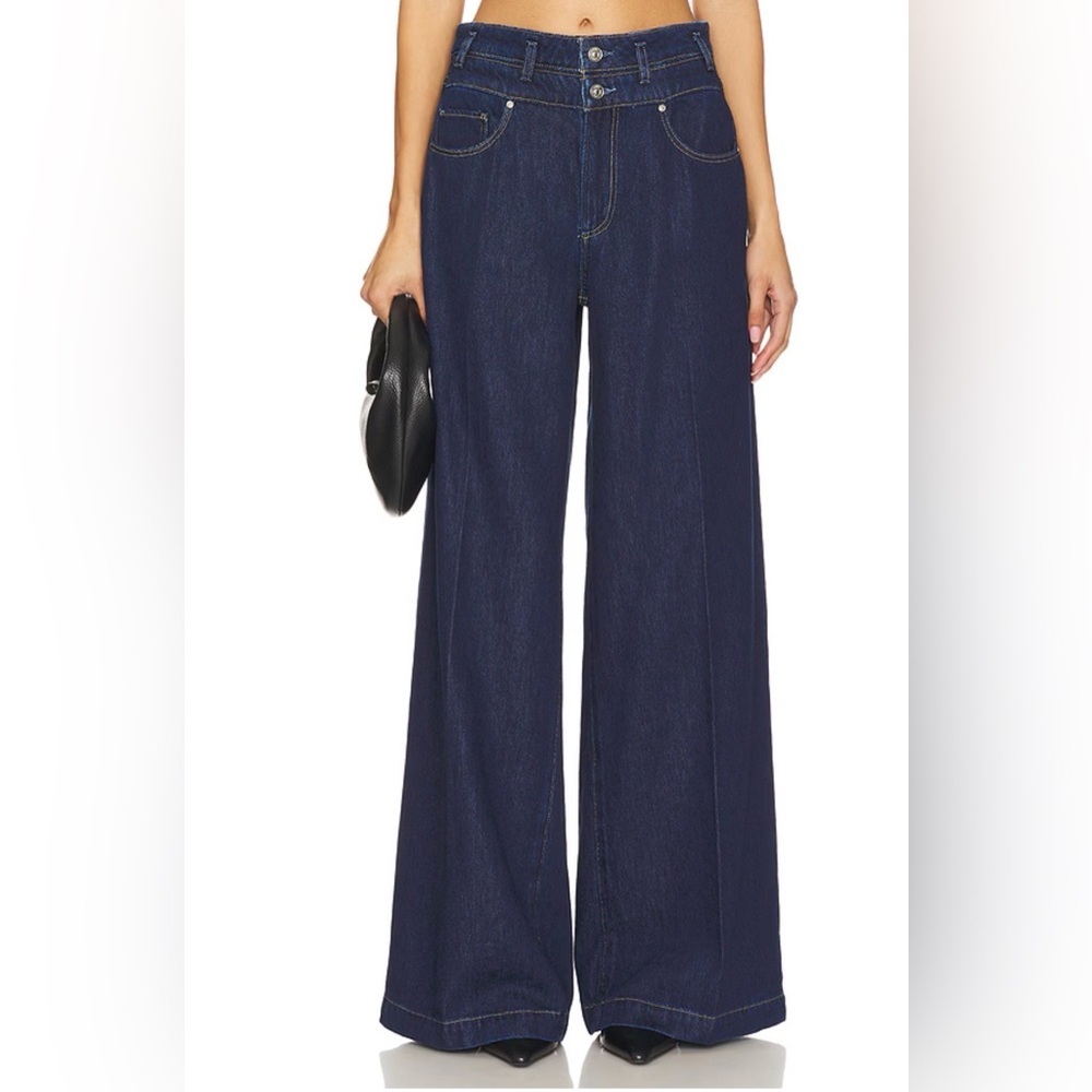 Paige Portia Double Waistband Jeans Size 33
